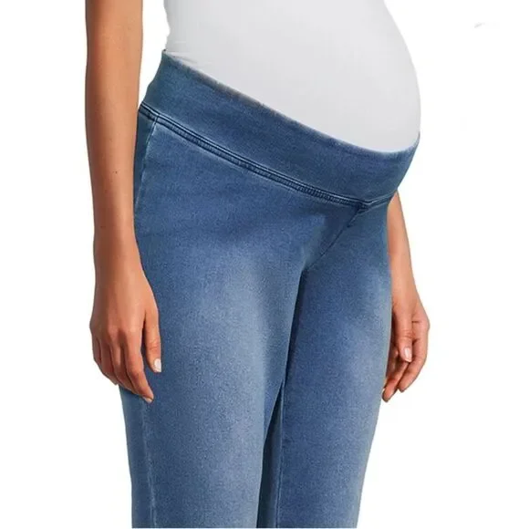 Women's Maternity Blue Denim Stretch Jeggings Pants Jeans Size M - Picture 8 of 8